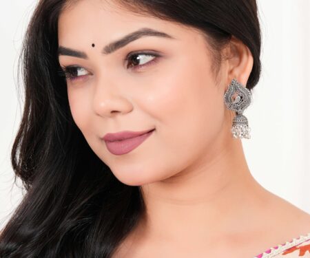 Women's Indian Bollywood Stylish AZ838-OXidised Earrings Traditional Ethnic Jhumka/Jhumki Earrings for Women Unique Design -AZ838-OX-ER5