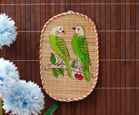 Parrot Couple Bamboo Art For Home Decor | Bamboo Art For Bird's Lovers