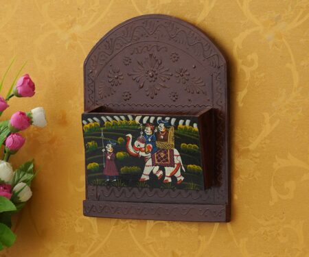 Wooden newspaper stand