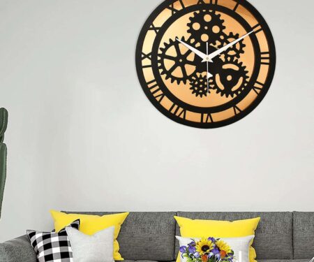 Wooden Silent Non-Ticking Wall Clock for Home Stylish Latest Designer Wall Clock for Home Living Room Bedroom Office Hall