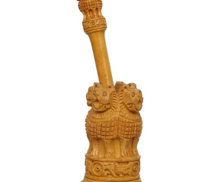 Wooden Ashoka pillar